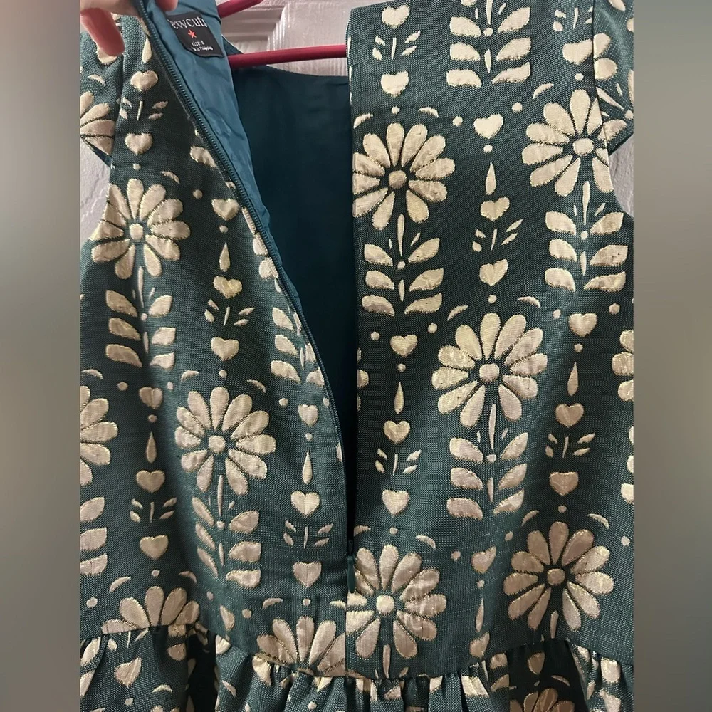 EUC JCrew Crewcuts Girls' cap-sleeve dress in jacquard floral Size 6
